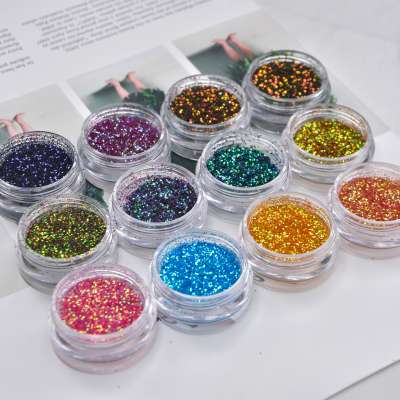 High quality chameleon glitter powder polyester Hexagon for Christmas